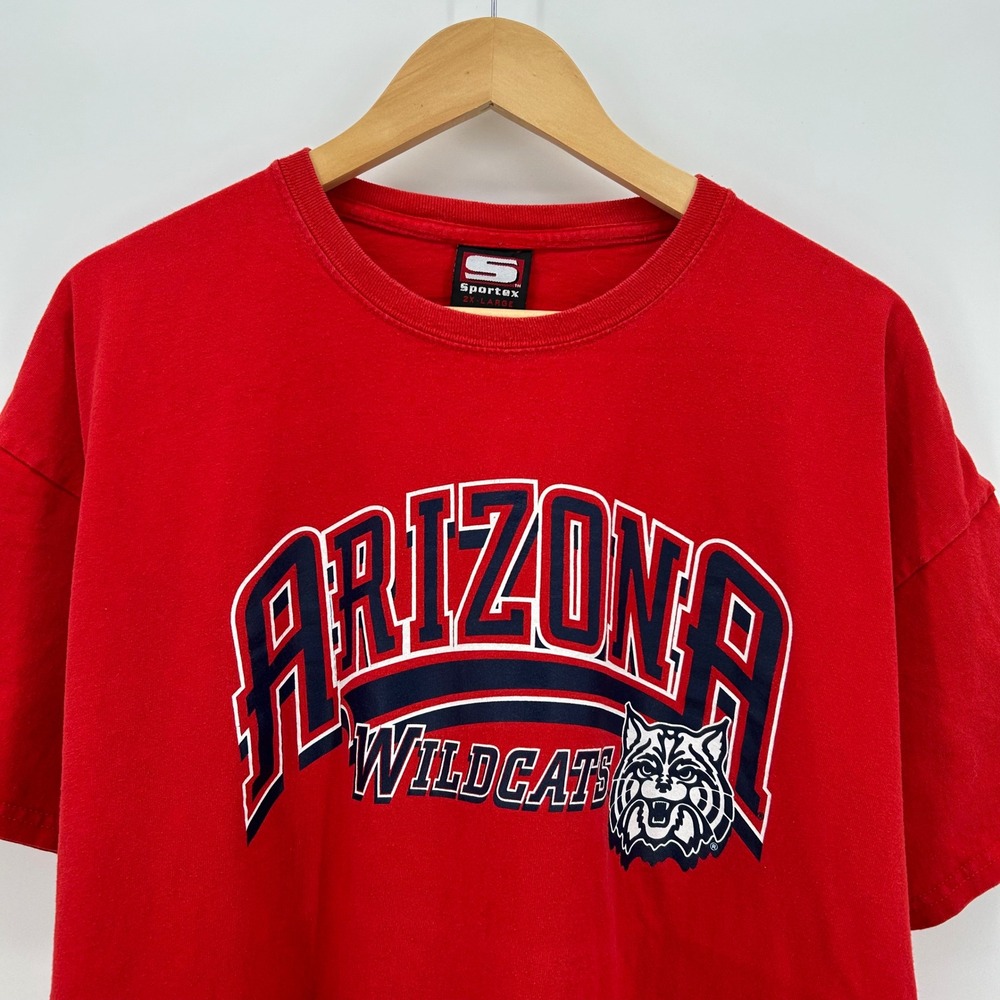 90s Arizona Wildcats T-Shirt Mens XXL Red Short Sleeve NCAA Graphic Tee